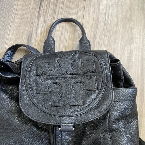 Tory Burch All T Drawstring Black Pebbled Leather Backpack main image 6